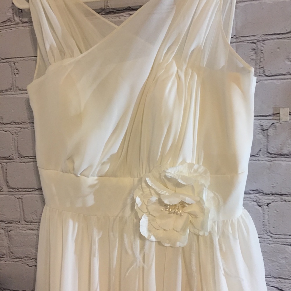 Pretty Maids ivory sheer party dress Sz 8